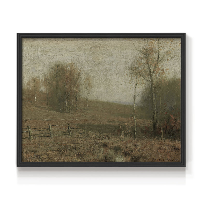 Paysages rétro-DCXIX - impression encadrée - reconstituable, H 11 po x l 14 po, Noir