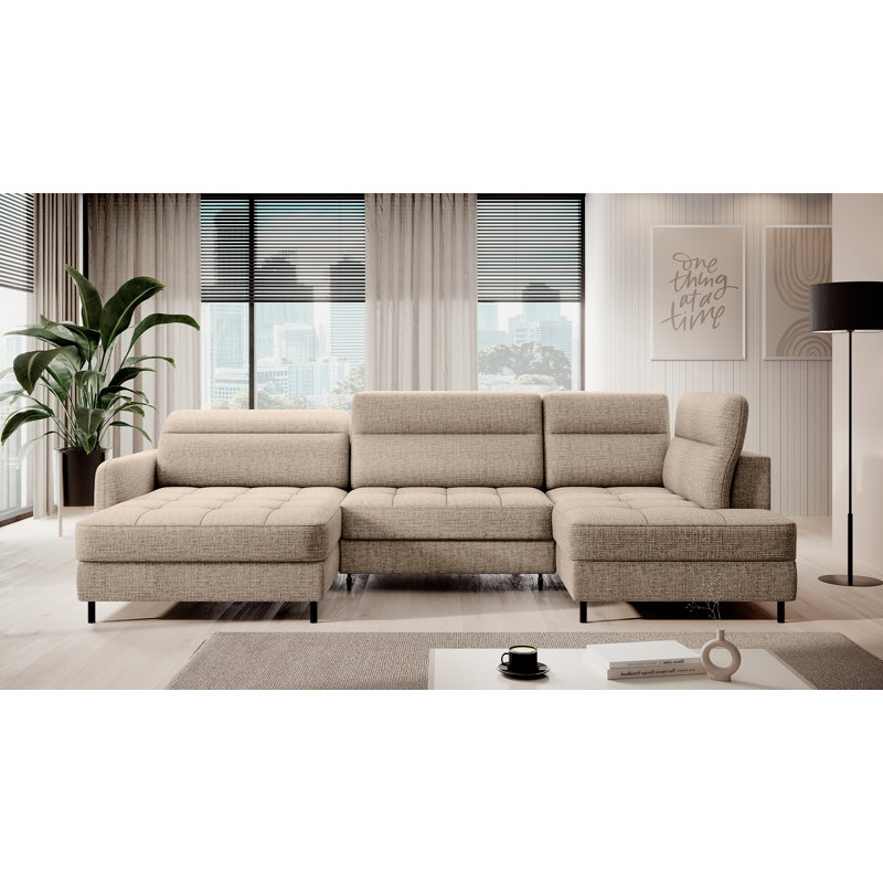 Mela 5 Seater Sofa Bed, Left Hand Facing, Beige 18RAQ