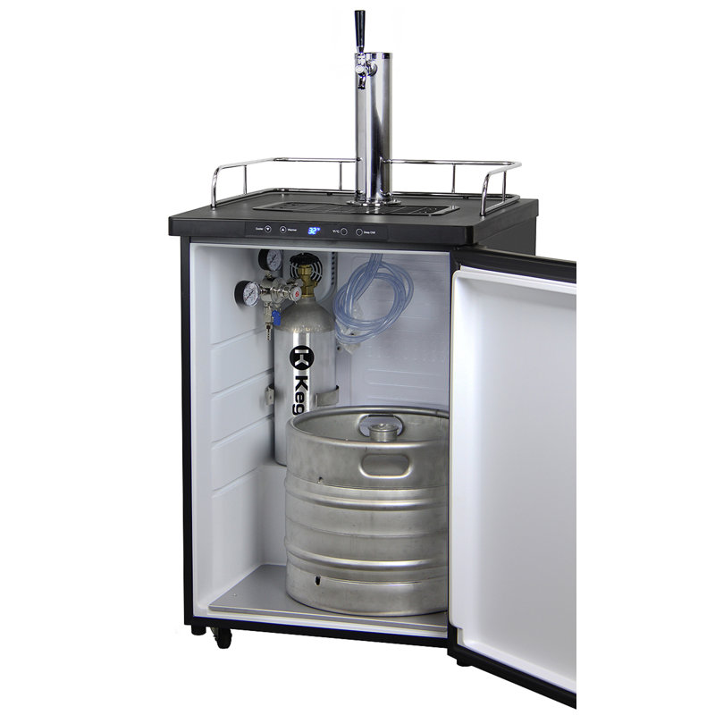 Kegco Black Stainless Steel Freestanding Keg Dispenser