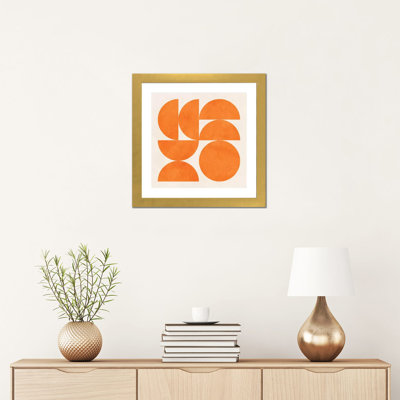 «Geometric Shapes Orange» par Ana Rut Bré - impression d'art graphique