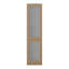 Armoire de rangement moderne en chêne naturel avec 5 tablettes et façade en verre