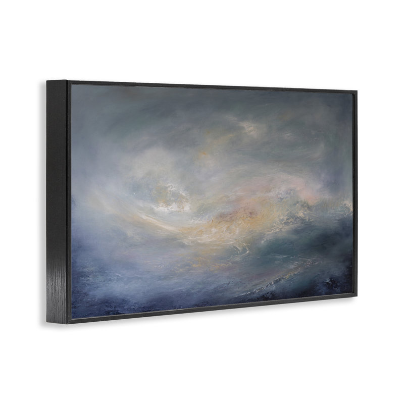  «Swirling Abstract Clouds», art de la giclée encadrée par Lydia Orange, H 12 po x l 18 po, Giclée encadrée noir minuit