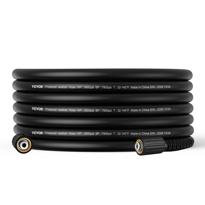 Tuyau pour laveuse à pression universelle VEVOR, H 0,5 po x l 600 po x P 0,5 po