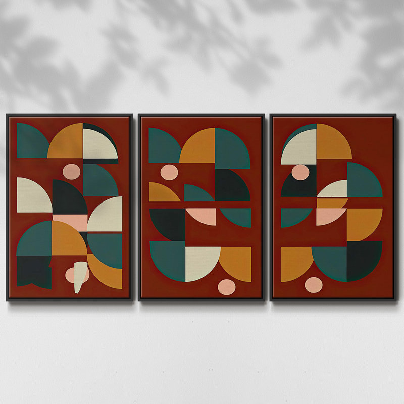 Arches sur rouille II 3 pièces, Noir, H 27 po x l 54 po