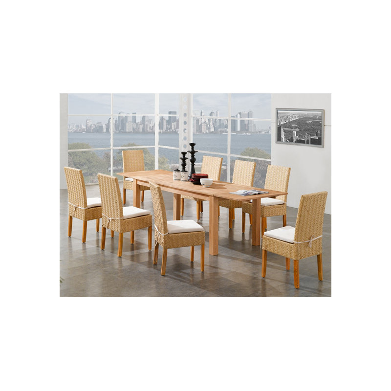Oak Solid Wood Dining Table, Light Brown, H78.5 x L180 x W85cm