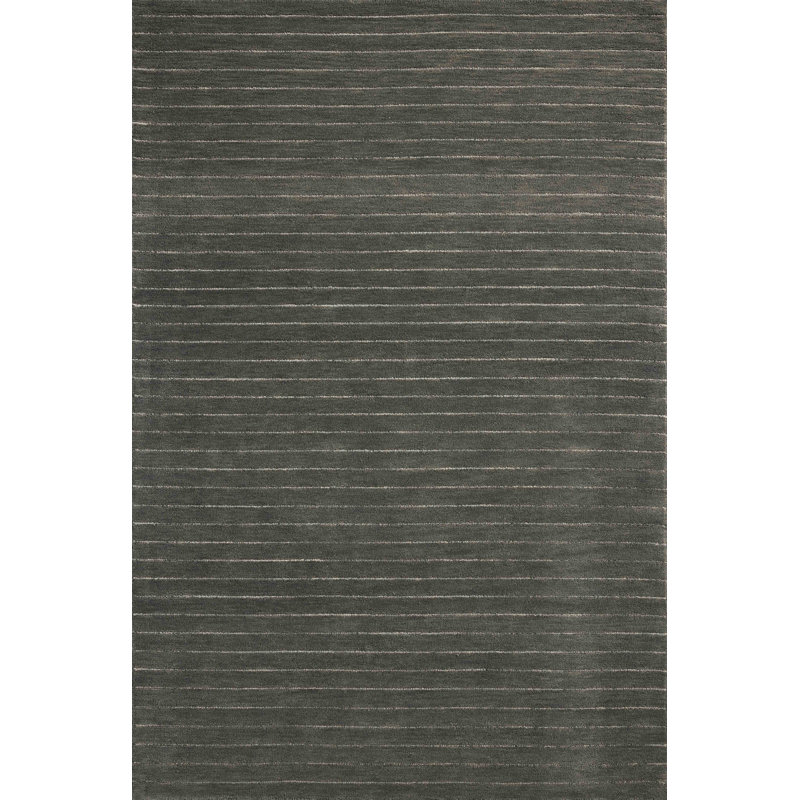 Tapis Chris Loves Julia x Loloi Henry, Rectangulaire : 7 pi 9 po x 9 pi 9 po, Gris anthracite / ivoire
