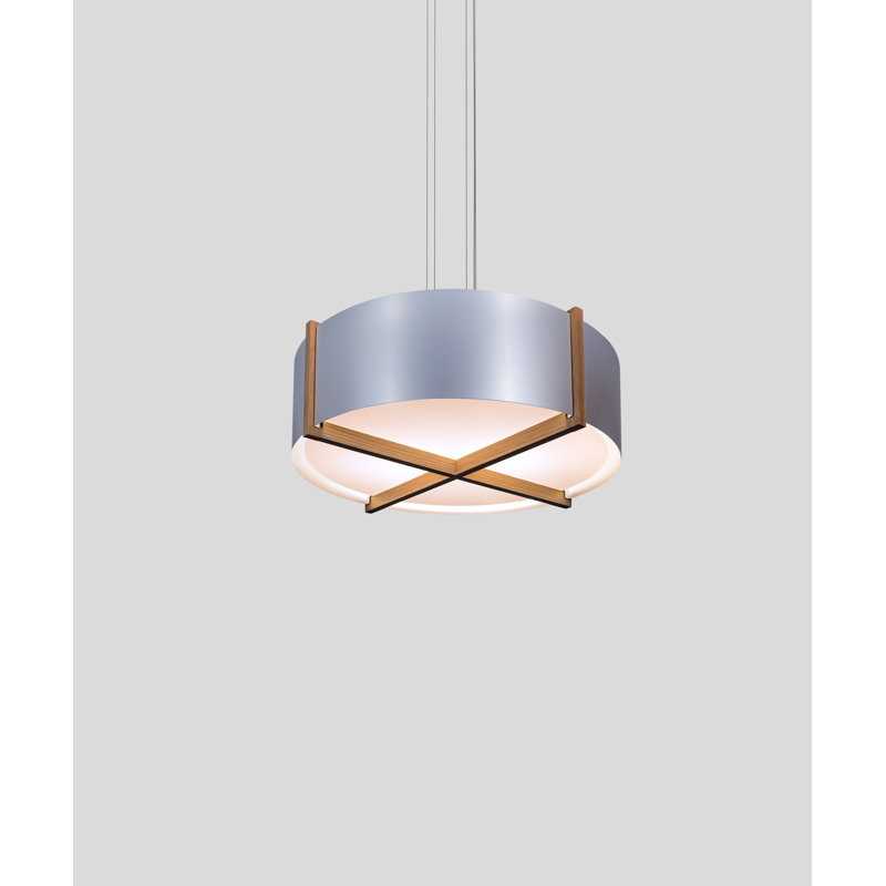 Plura 1 - Light LED Pendant, Brushed Aluminum, 3000, Walnut