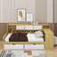 Lit de jour simple avec armoires et tiroirs-124640092