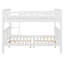 Lit double superposé au-dessus d'un lit double avec échelle pour chambre à coucher, mobilier de chambre d'amis - blanc