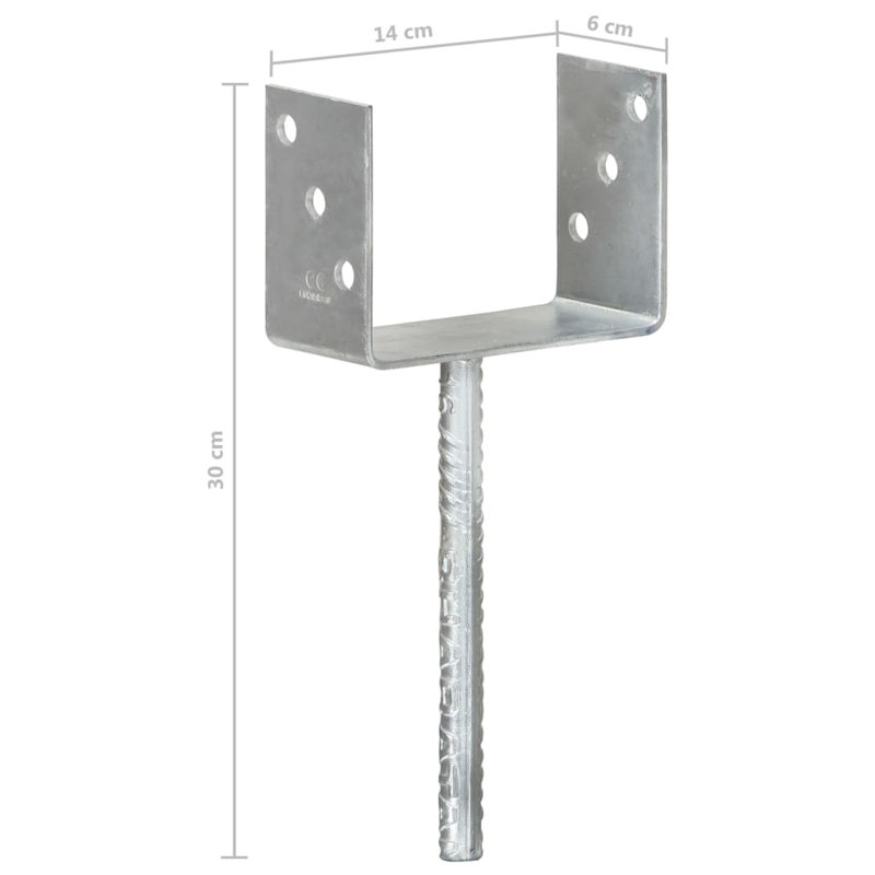 Honorine Dakota Fields Silver Metal for Fence Panels, 30cm H x 14cm W x 6cm D