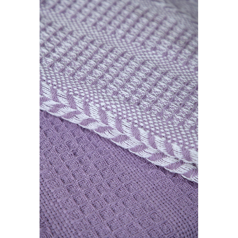 Jeté luxueux 100% coton, Mauve