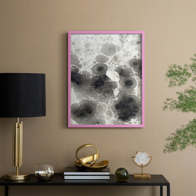 Marbling X Framed Print - Solid Wood