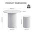 Round Pedestal Dining Table with 4 Stools-1059758689