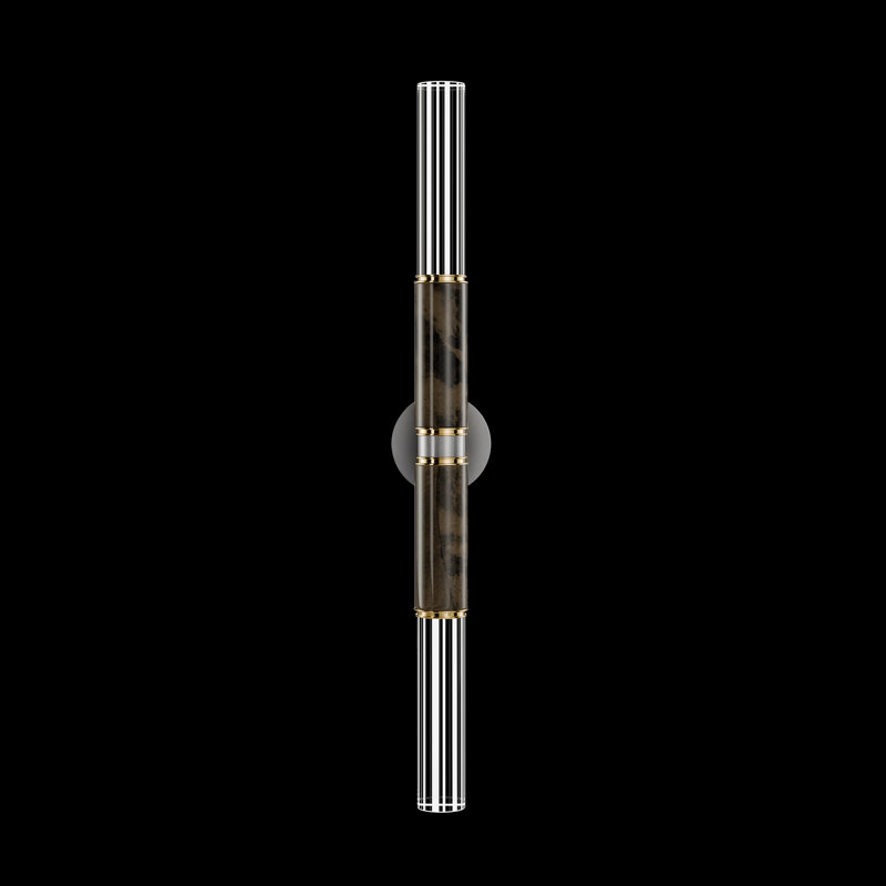 LED Wallchiere, Ombre Silver/Brass/Charcoal