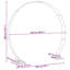 220cm W x 45cm D Steel Arbour-125281742