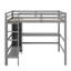 Full Size Loft Bed With Multifunction Shelves And Under-Bed Desk-114344645