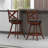Naviya Swivel Upholstered Counter Stool with Solid Wood Frame-1925862250