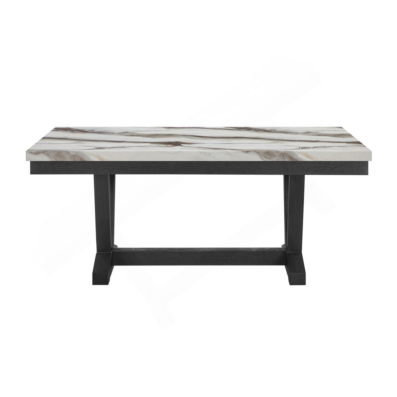 Panda Marble Black And White Dining Table