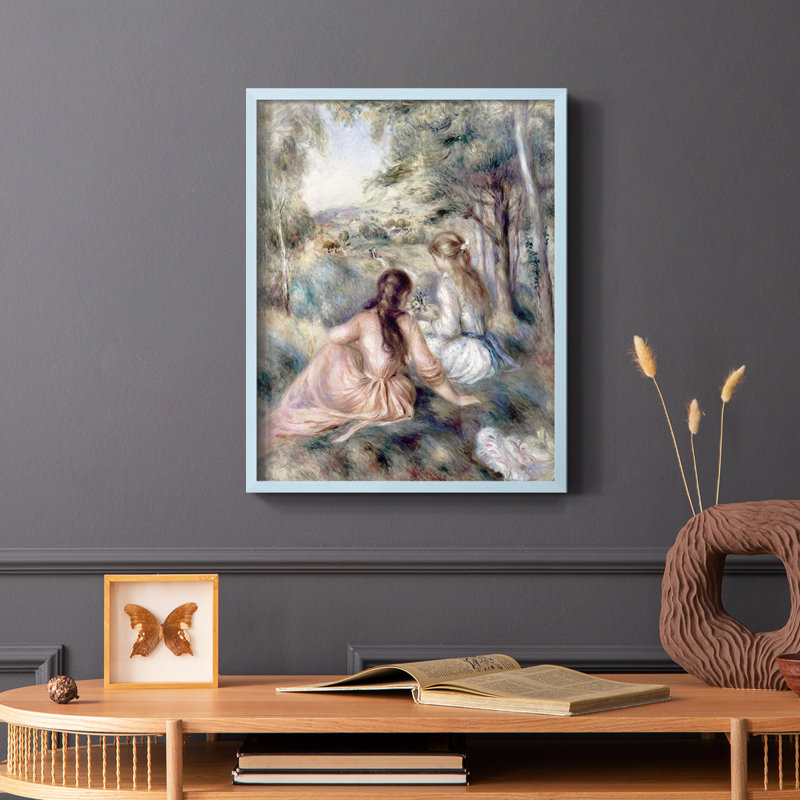 «In The Meadow», reproduction encadrée - bois massif, Bleu, H 10 po x l 8 po