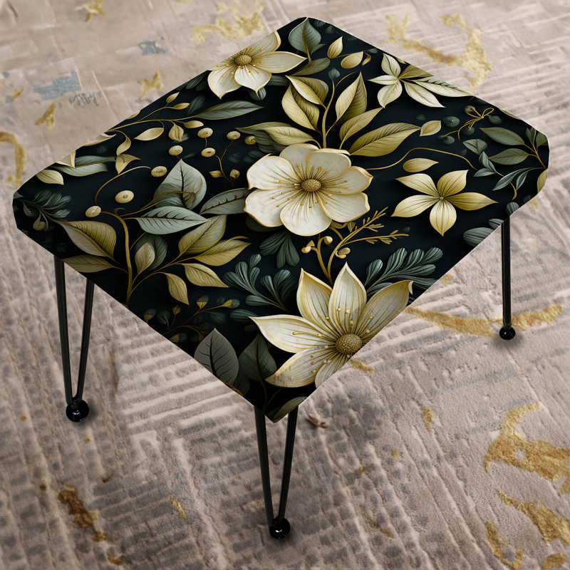 Stormy Botanic Moody Patterns - Repose-pieds rectangulaire botanique
