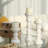 3-Piece Distressed White Wood Candle Holder Set – Rustic Farmhouse Pillar Candle Stands in 3 Heights for Living Room, Dining Table, and Home Decor-648128863