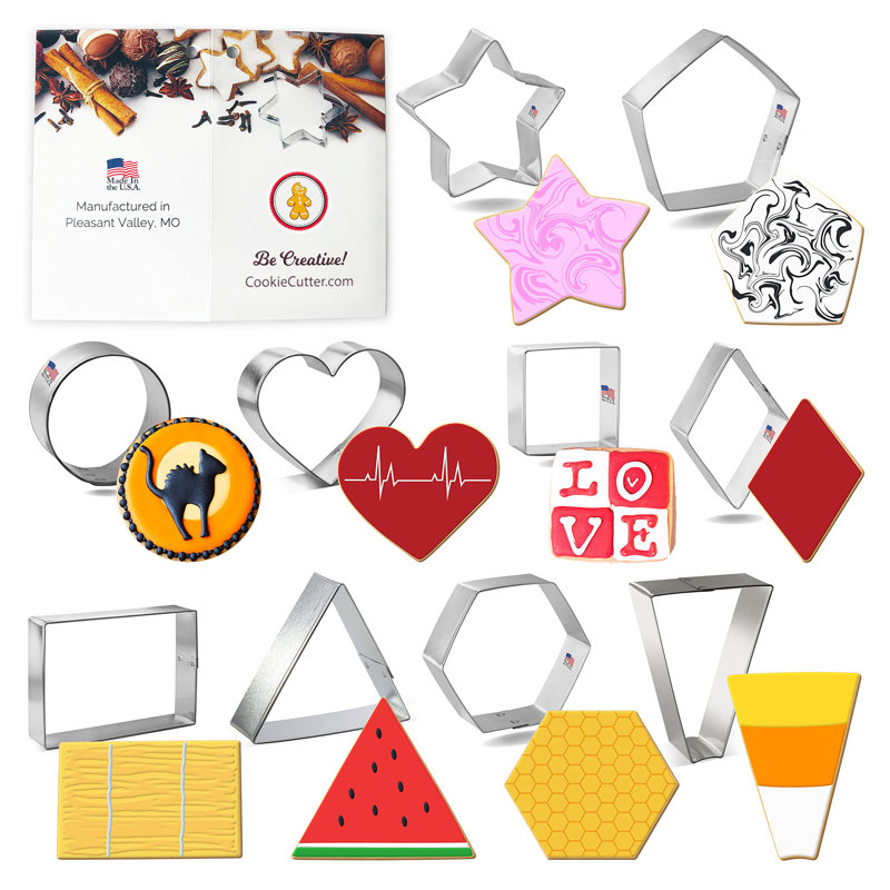 CookieCutter.com 10 -Piece Non-Stick Cookie Cutter