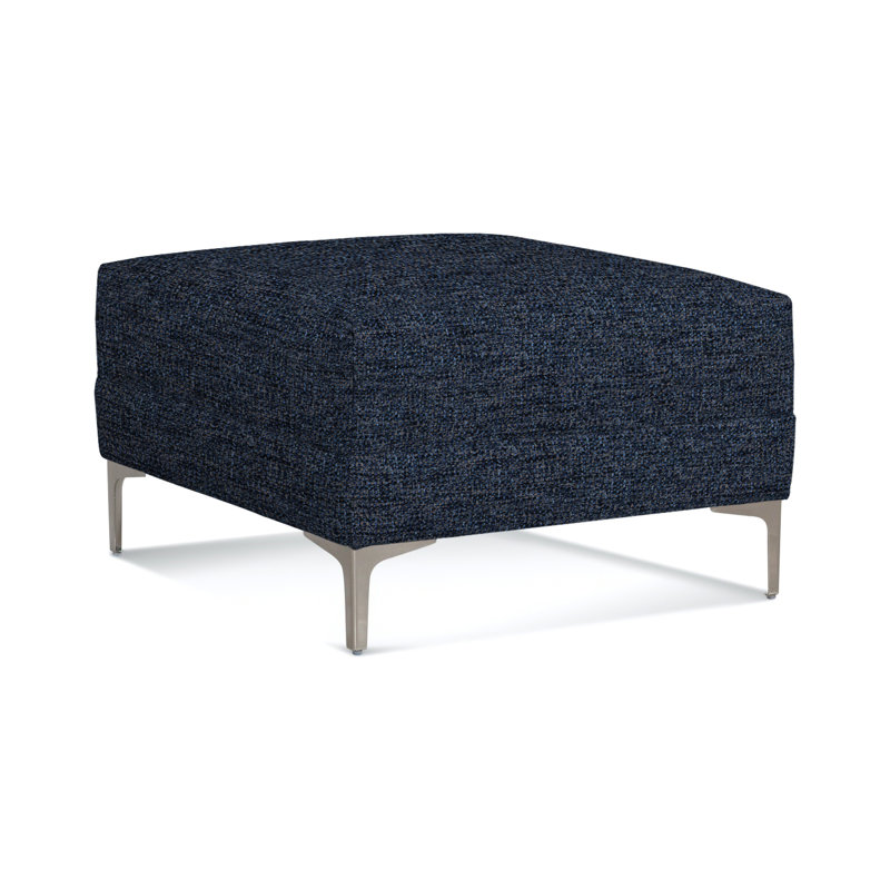 Alexa Square Ottoman, Basic Navy 100% Polyester