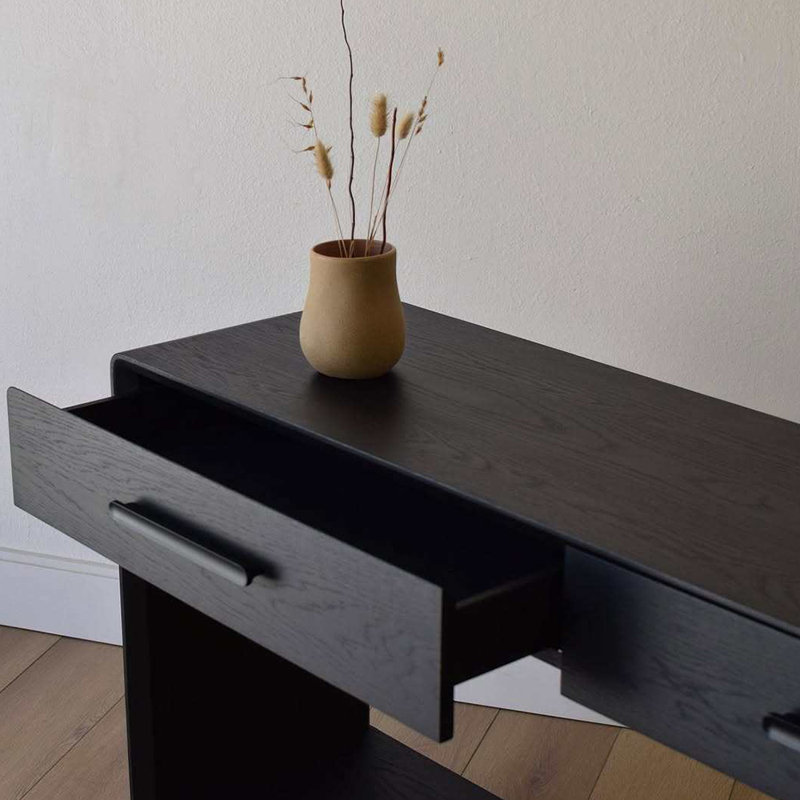 Console American Country, H 35,4 po x l 63 po x P 13,8 po, Noir