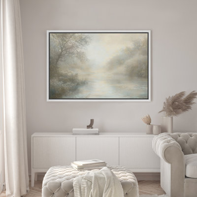 Reproduction d'art sur toile encadrée - paysage rétro, salon, décor de ferme moderne