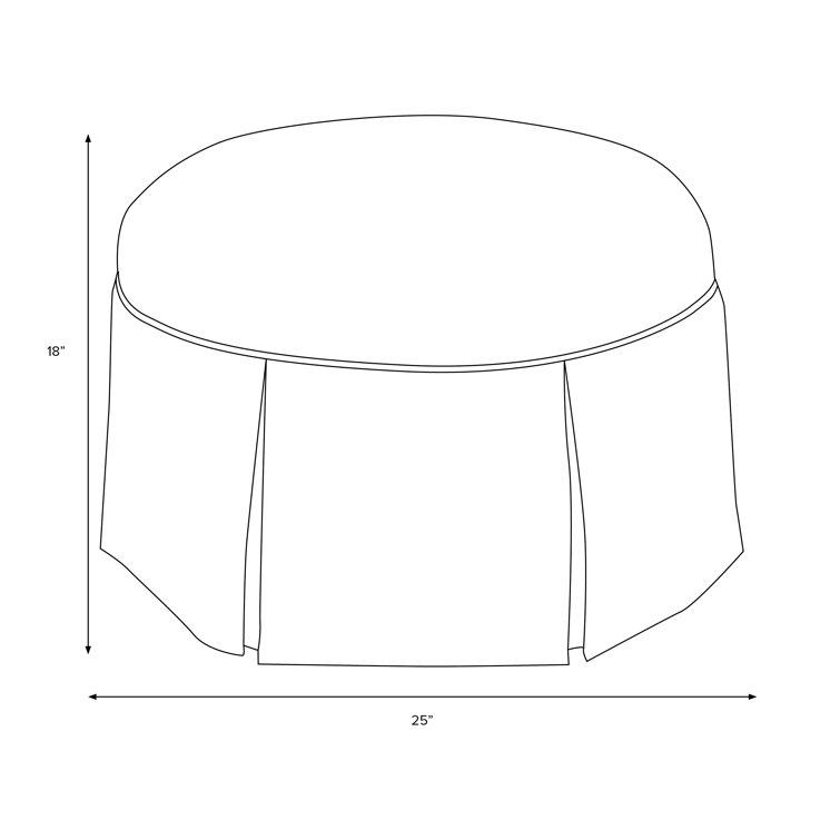 Manders 25" Round Ottoman