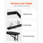 Banc d'extérieur pliable en plastique 71,8 po pour jardin noir