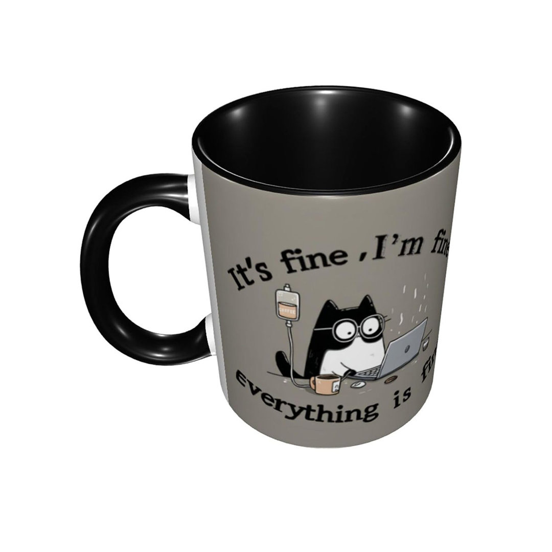 Cat Coffee Mug Cute Mugs 11oz Novelty Ceramic Tea Cup