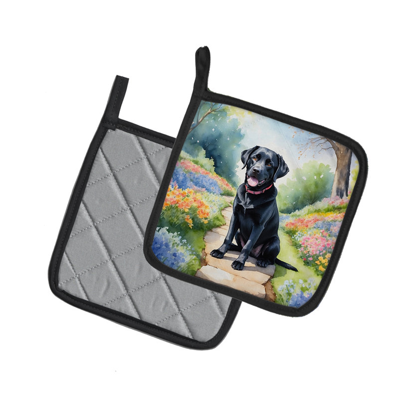 Caroline's Treasures Floral Polyester Potholder Set