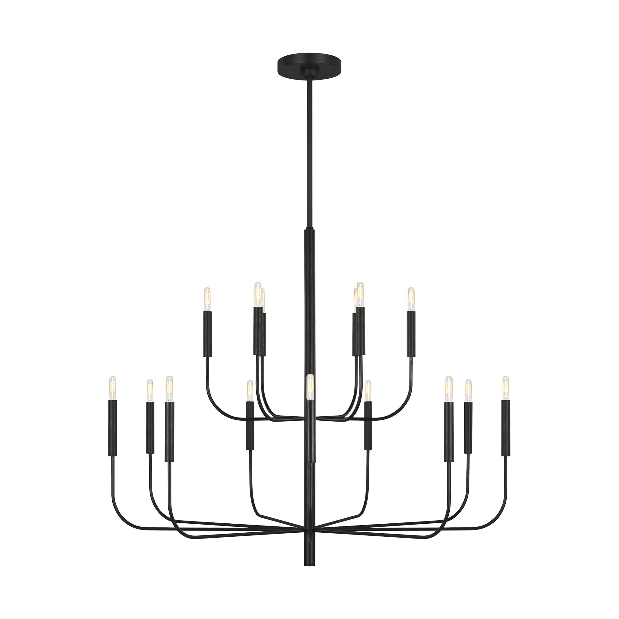 Tedder 15-Light Dimmable Tiered Chandelier , Aged Iron