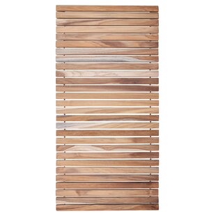 Nordic Style Teak Oiled Square Shower and Bath Mat 24 x 24