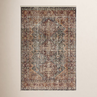 Clemente Red/Blue/Brown Rug