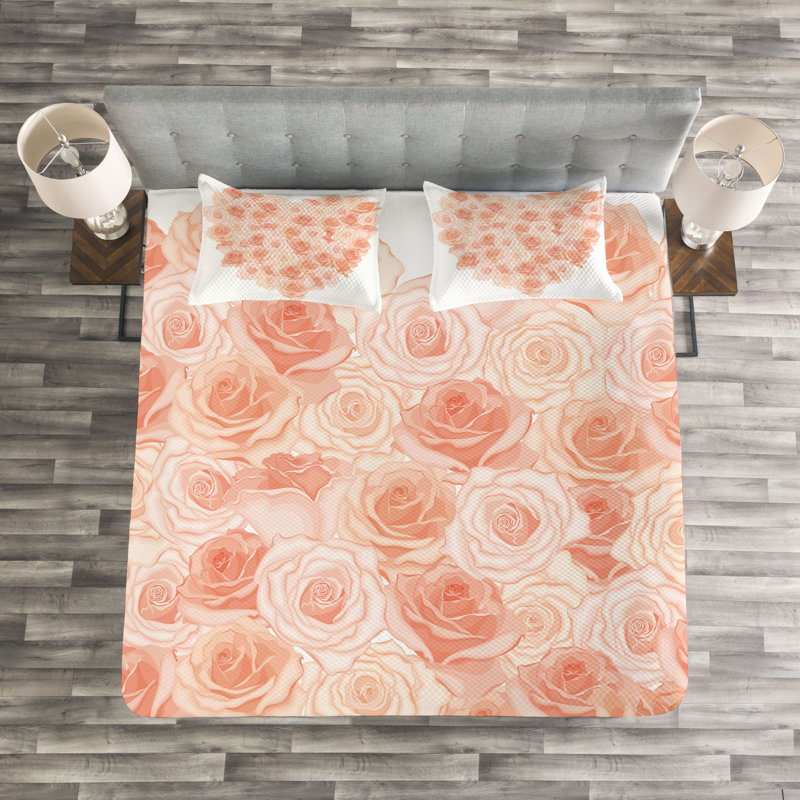 Adea Orange Bedspread Set, 220 x 264 cm