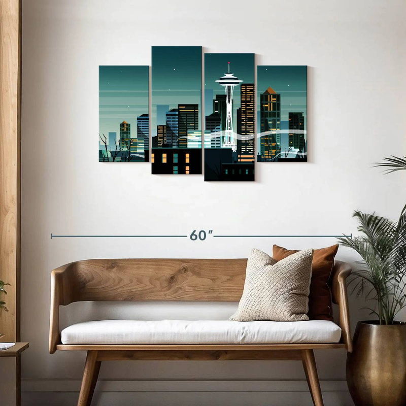 Sirci Seattle Sireci Nightscape, H 27 po x l 43 po