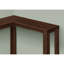 Console de hall d'entrée avec angle étroit, stratifié brun, table d'appoint de style contemporain de style contemporain, console d'angle, surface spacieuse