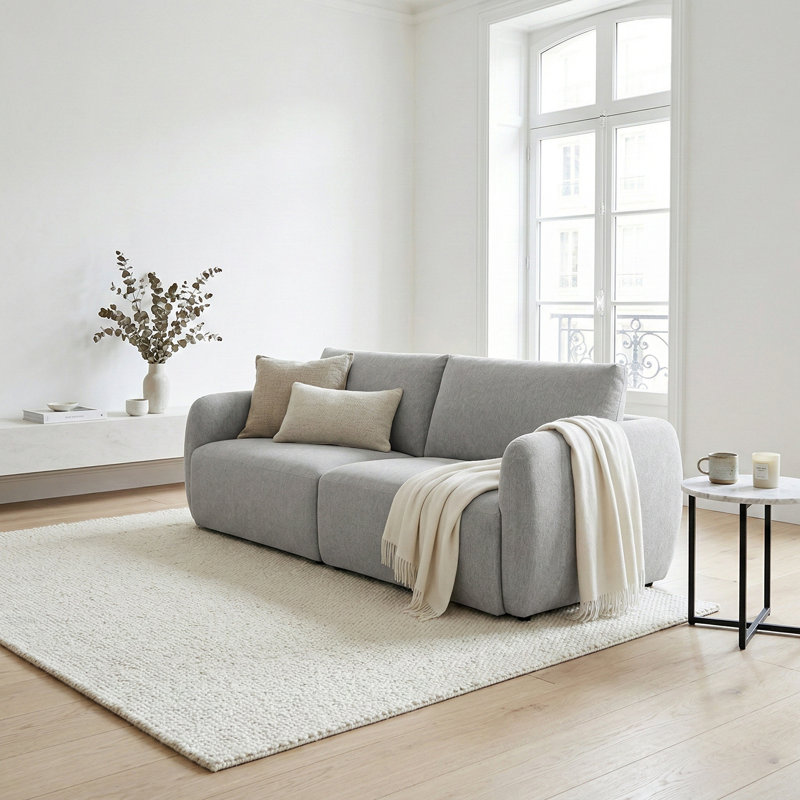 Nobie 3 Seater Sofa, Light Grey