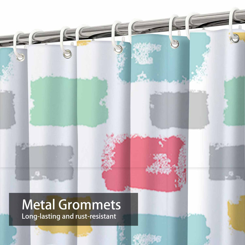 Rideau de douche imperméable en tissu HomeDrawn Spring Summer, L 72 po x l 72 po