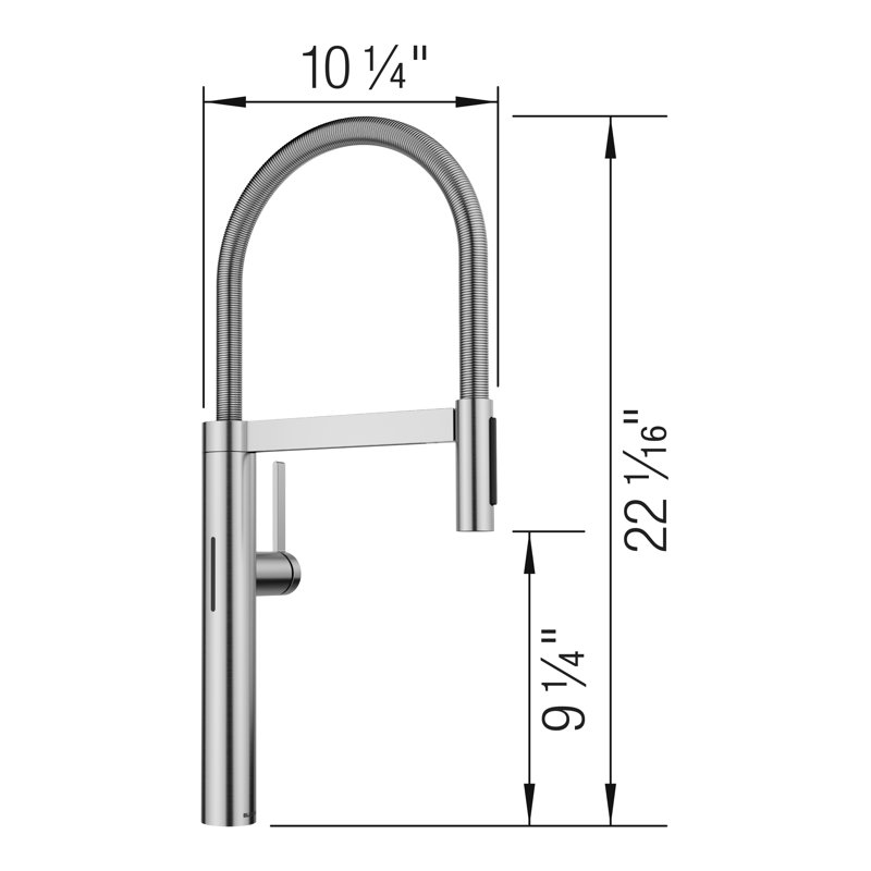 BLANCOCULINA II SENSOR 1.5 GPM PVD STEEL, PVD Steel