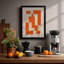 Burnt Orange Tessellation Geometric - Print-1435556688-1435556692