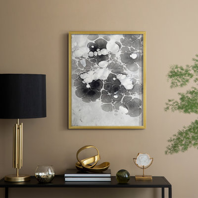 Marbling XIII Framed Print - Solid Wood