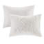 3 Piece Tufted Cotton Chenille Palm Comforter Set Off-White King/Cal King