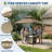 8x5 ft Double-Tier Grill Gazebo with Side Awning Shelf, 4 LED Lights, 10 Hooks & Bottle Opener, Heavy Duty Steel Frame for Patio, Backyard, Garden, Picnic-124559762