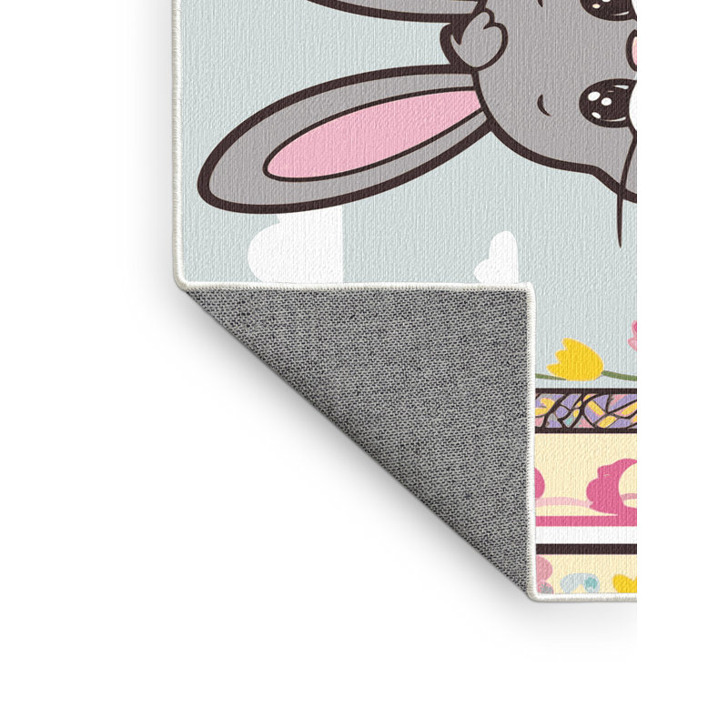 Tapis de fête de Pâques de six ans Ginza, Rectangulaire 3 pi x 5 pi