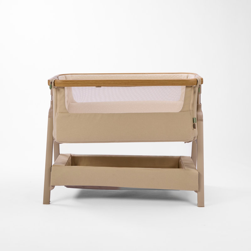 Tutti Bambini Cozee Air 2 Bedside Crib, Toasted Oak / Sand