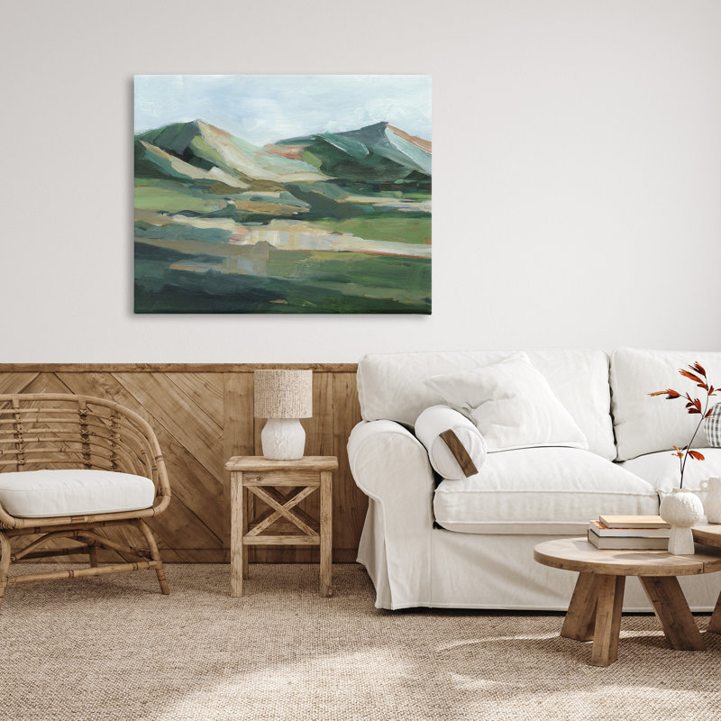 «Brushed Mountain Peaks» par Ethan Harper, Toile tendue, H 36 po x l 48 po x P 1,5 po