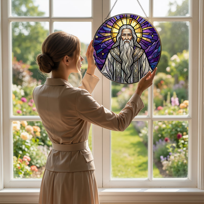 Panneau de vitrail en verre coloré 12 "H 12", H 12 po x l 12 po